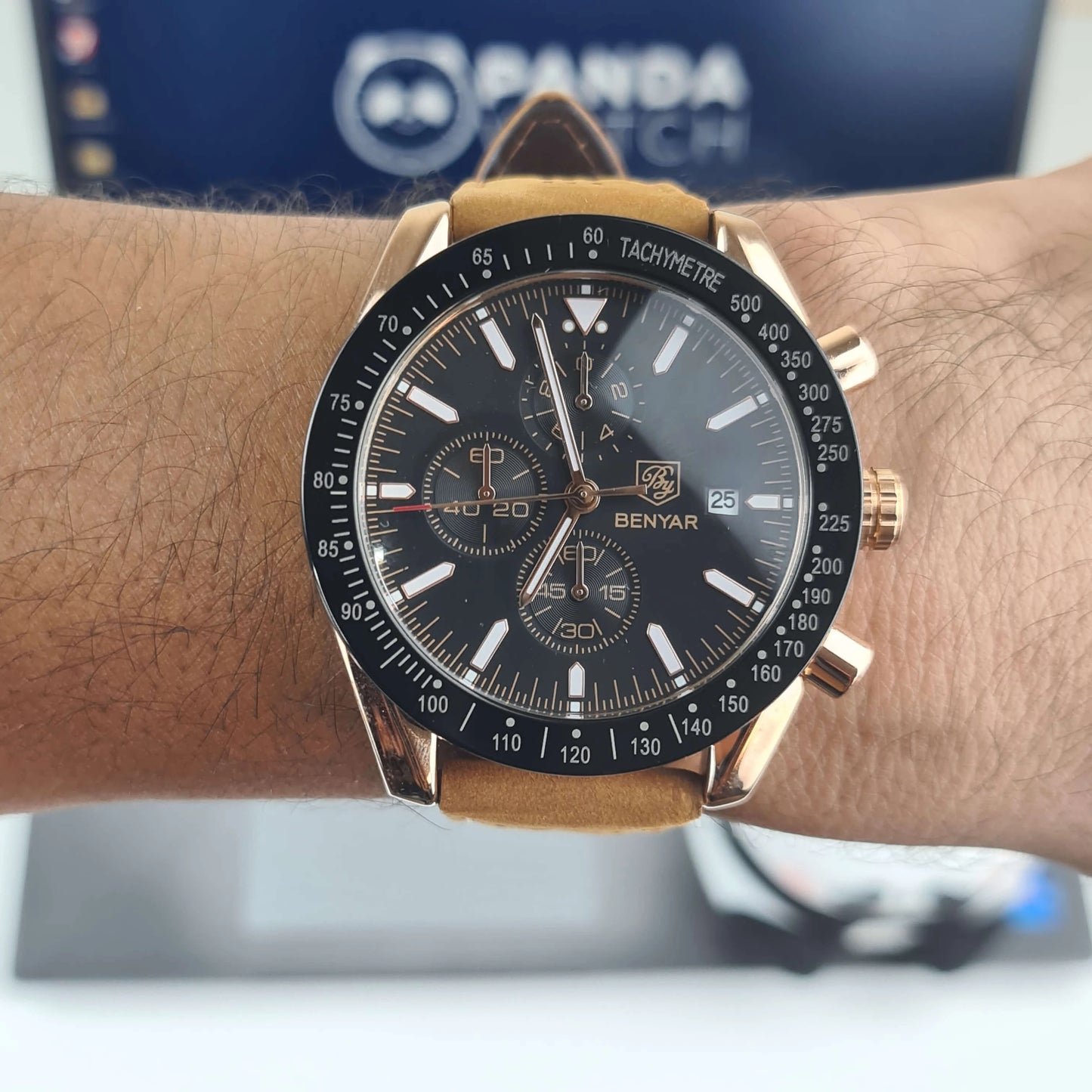 BY BENYAR – Montre Homme Quartz Chronographe Étanche et Élégante
