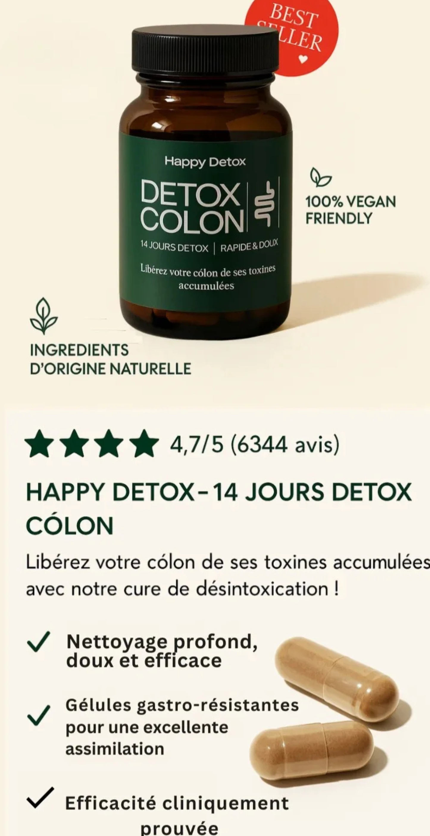 Cure Detox Côlon Nettoyage Intestinal Naturel & Puissant - Elimination Toxines - Perte de Poids -