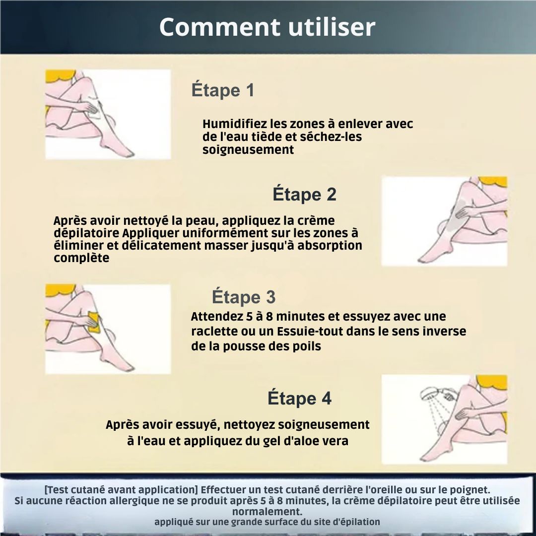 Achetez-en 1, obtenez-en 1 gratuit ! Crème dépilatoire indolore pour tout le corps