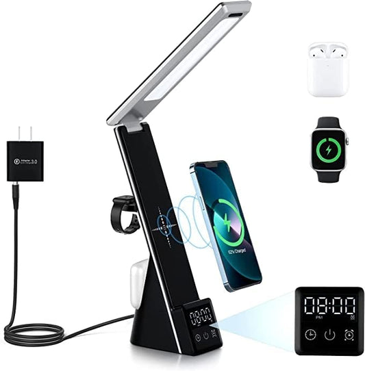 LumiCharge Lampe LED 7 en 1 avec chargeur sans fil