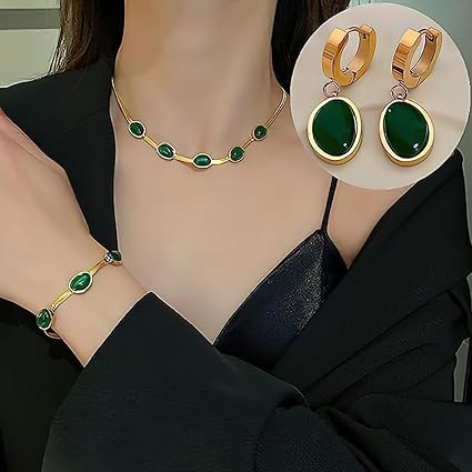 ensemble de bijoux émeraude