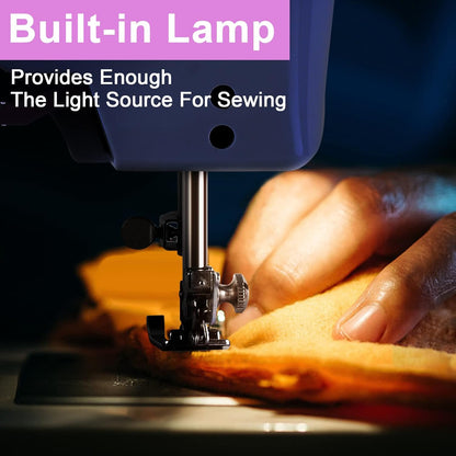 mini machine à coudre portable avec 12 motifs de points intégrés