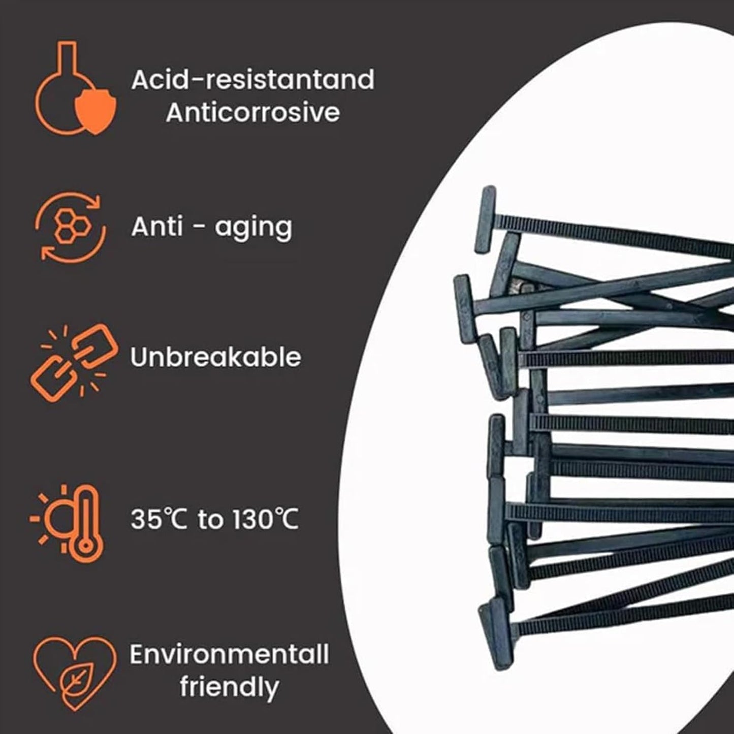 🔩 Lot de 50 Boucles Universelles en Nylon