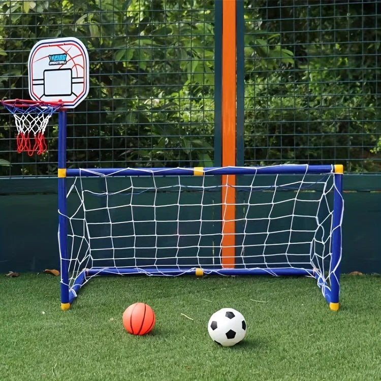 🏀⚽ **Support 2 en 1 Basket & Football pour Enfants – Portable et Amusant**