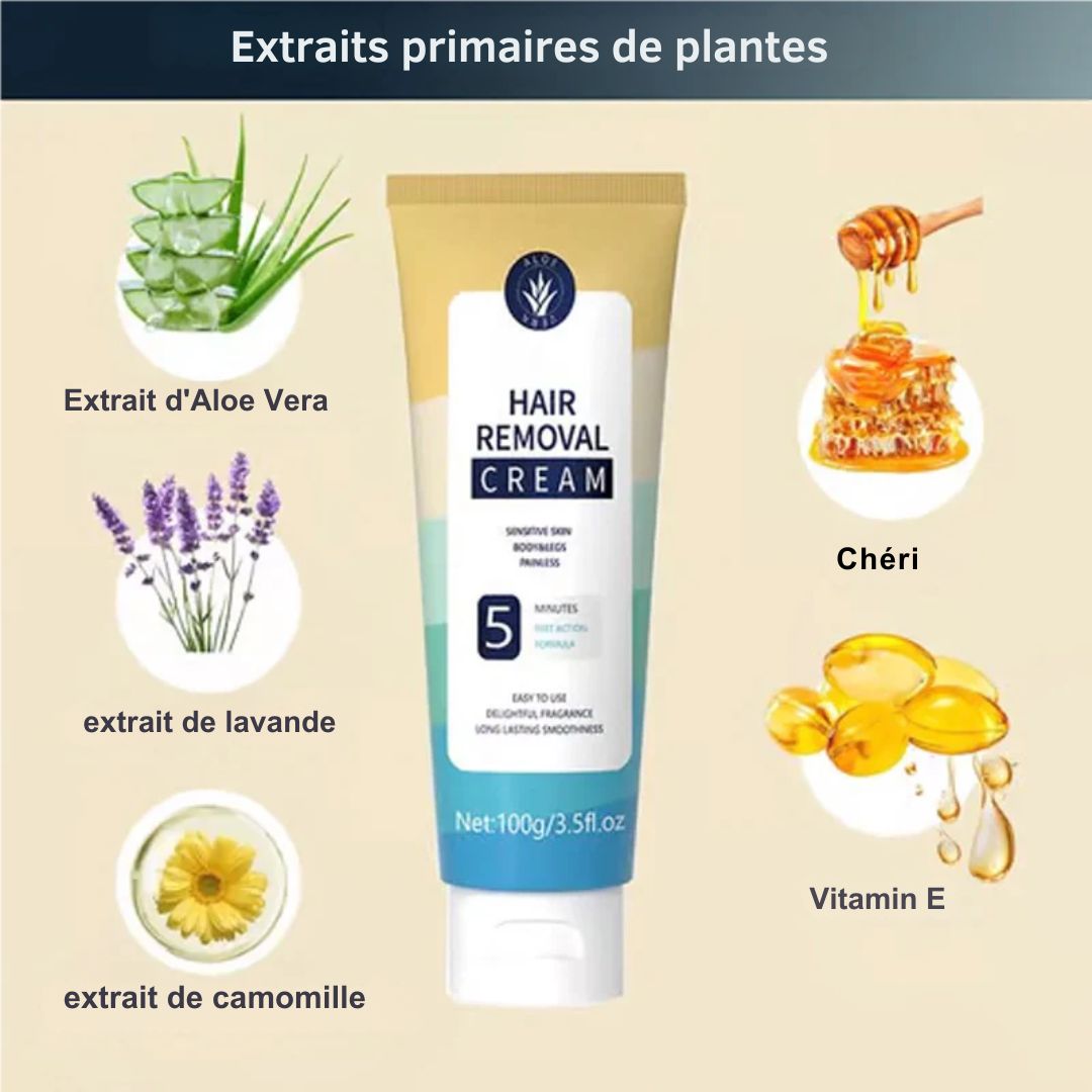 Achetez-en 1, obtenez-en 1 gratuit ! Crème dépilatoire indolore pour tout le corps