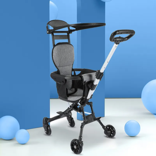 Poussette Bébé Compacte et Pliable Noire