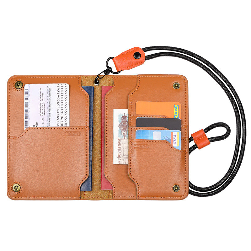 Portefeuille multifonctionnel en cuir de vache S