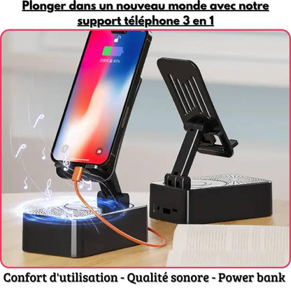 Support mobile avec haut-parleur Bluetooth sans fil