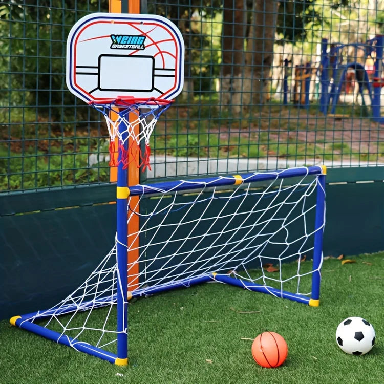 🏀⚽ **Support 2 en 1 Basket & Football pour Enfants – Portable et Amusant**