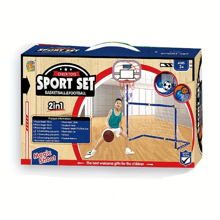 🏀⚽ **Support 2 en 1 Basket & Football pour Enfants – Portable et Amusant**