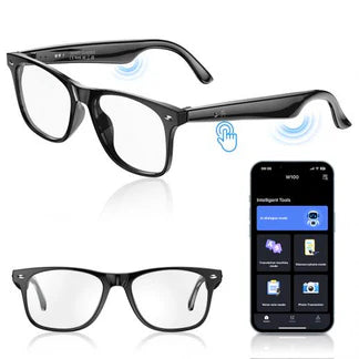 Lunettes Connectées Anti Lumière Bleue : Traduction+recorde+music