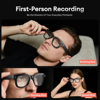 Lunettes Connectées Anti Lumière Bleue : Traduction+recorde+music