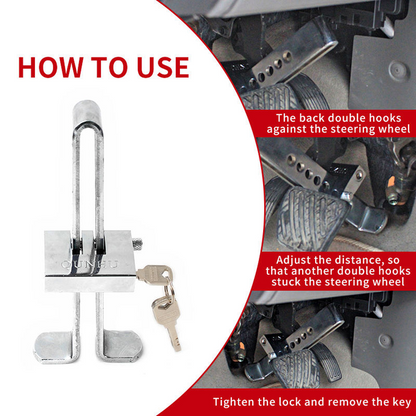 Verrouillage de pédale de voiture pour protéger contre le vol